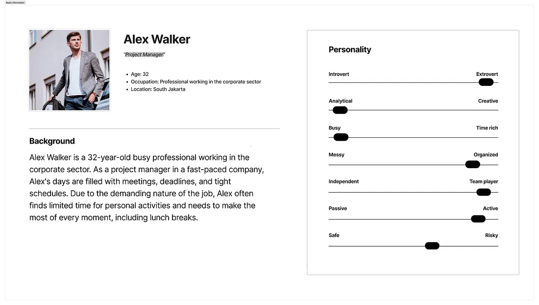 Alex Walker Persona
